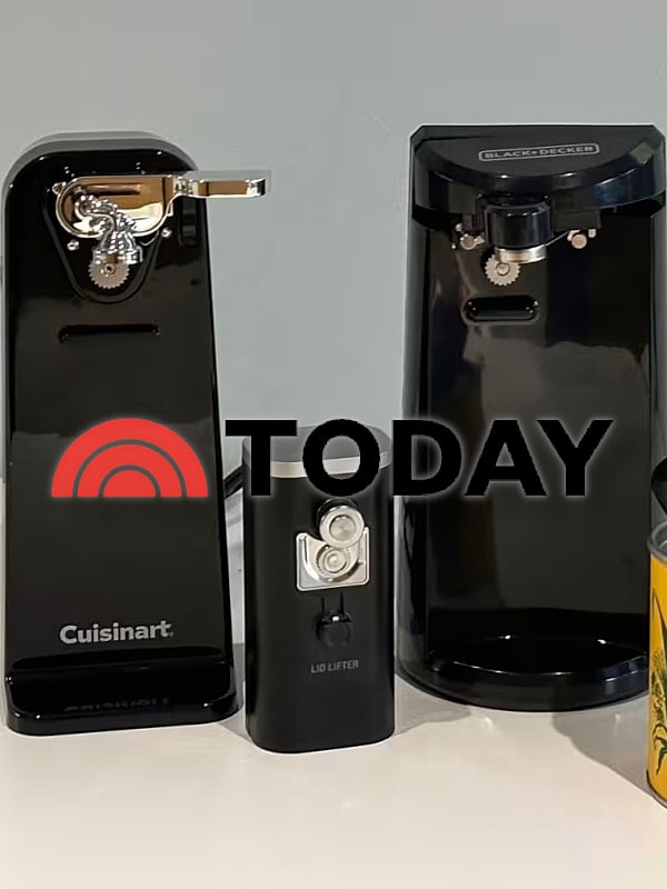 Assorted kitchen appliances on a countertop.