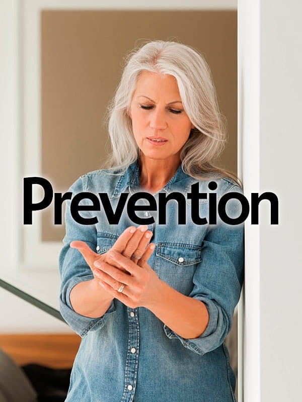 Woman practicing health and wellness prevention techniques.
