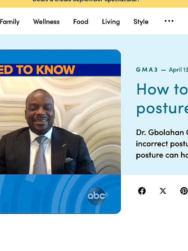 Dr. Gbolahan discusses posture's health impacts.
