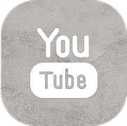 YouTube logo on a gray background.