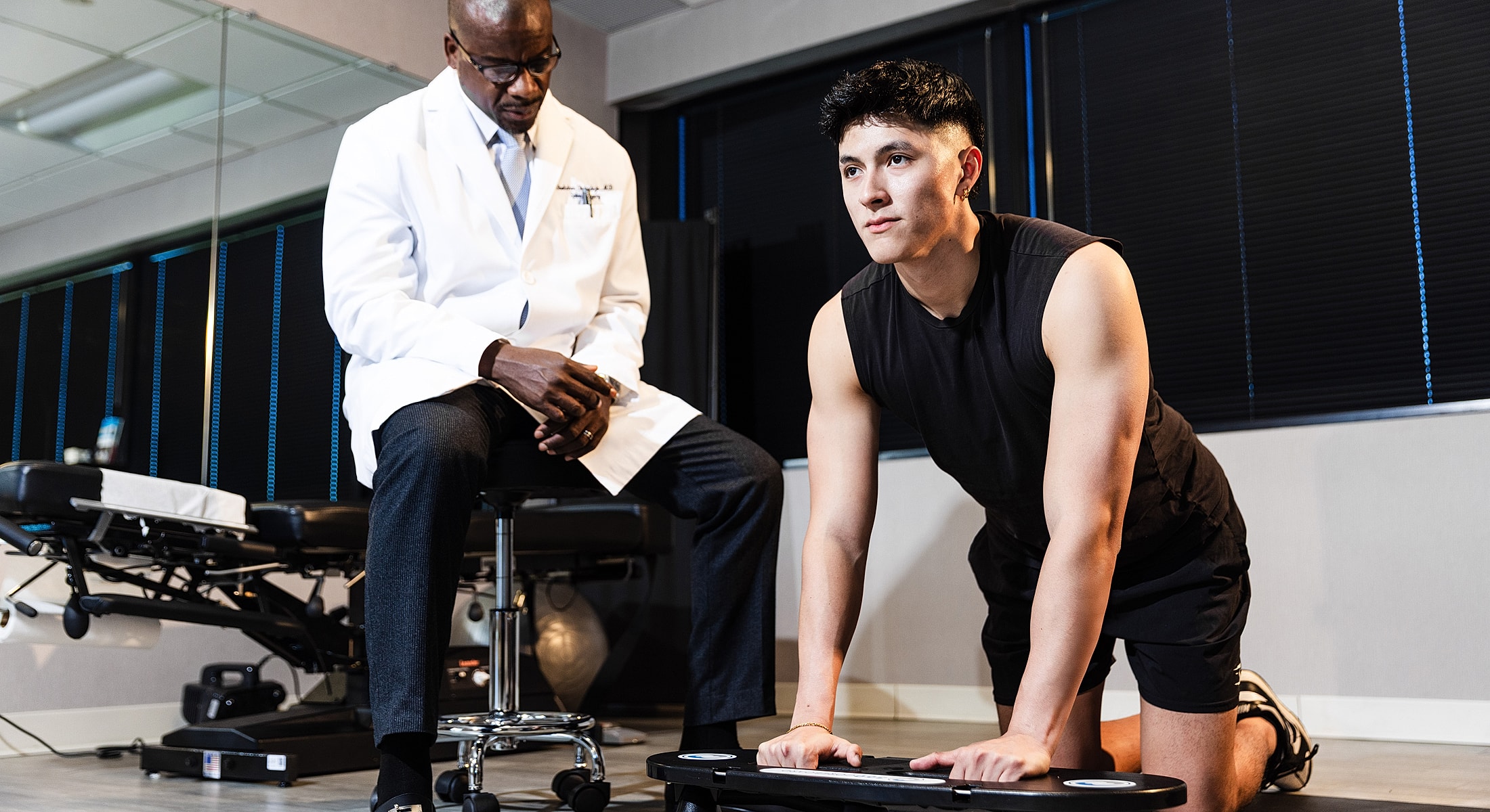 Hands on a 360 core board for exercise.